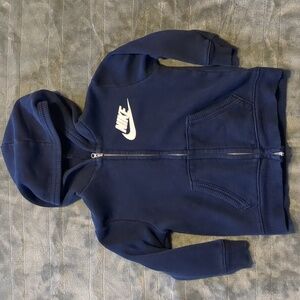 Nike Kids Dark Blue Zip-Up Hoodie